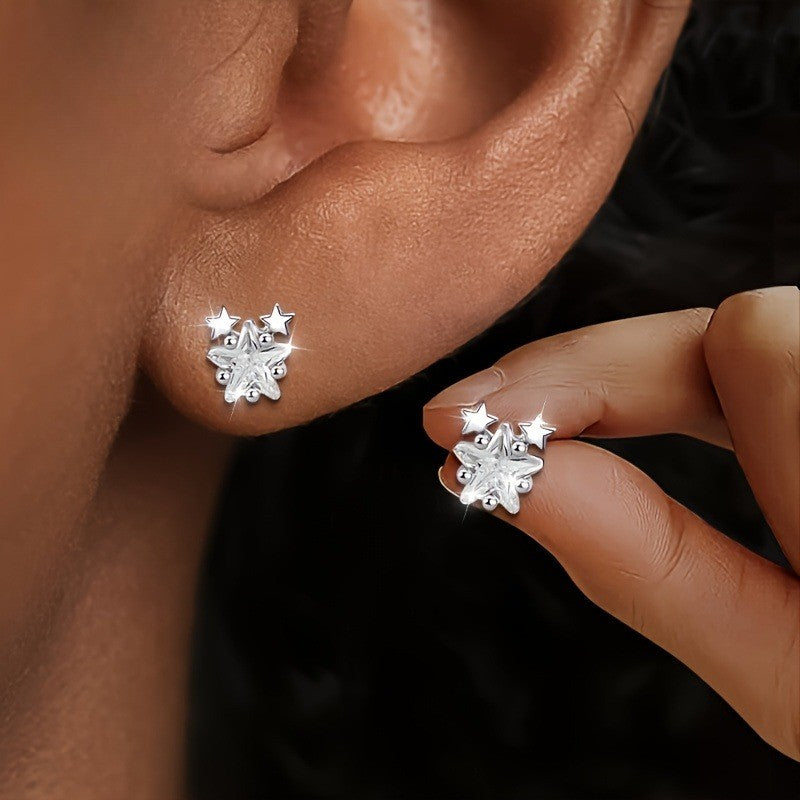 Crystal Star Cluster Earrings