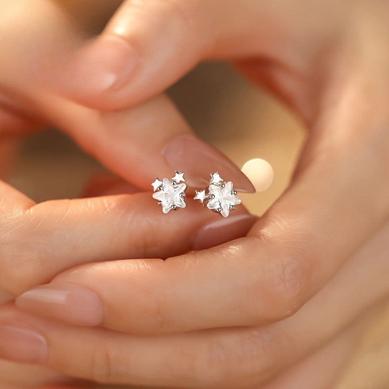 Crystal Star Cluster Earrings