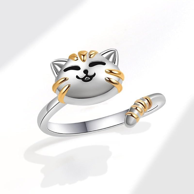 Smiling Cat Open Ring