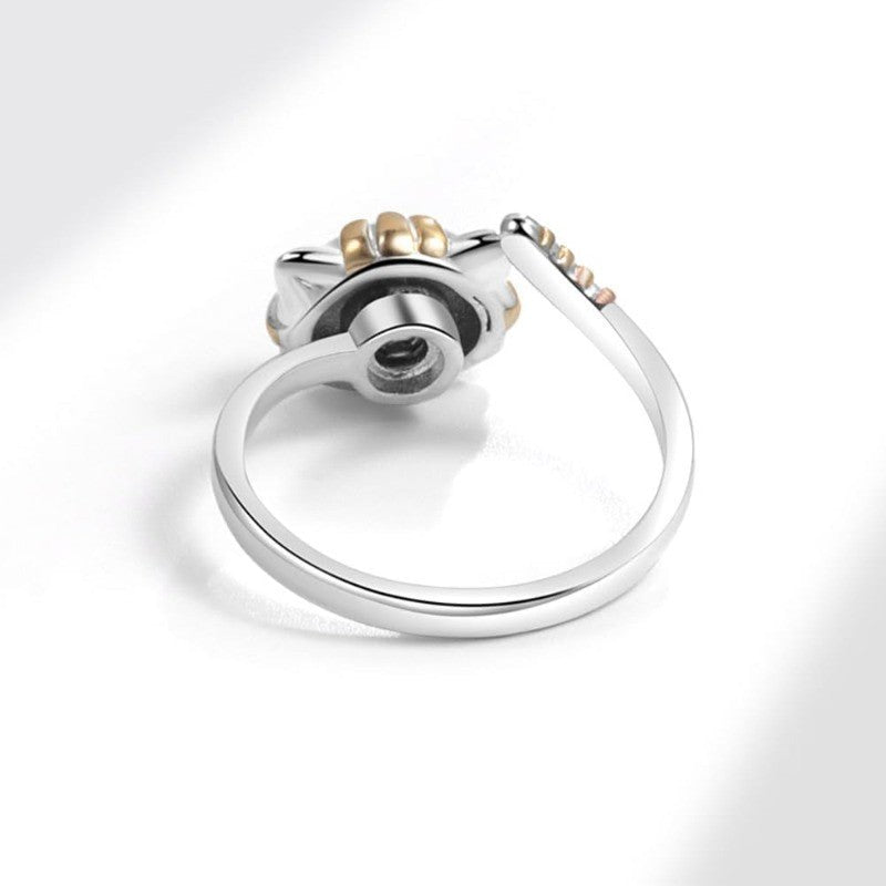 Smiling Cat Open Ring