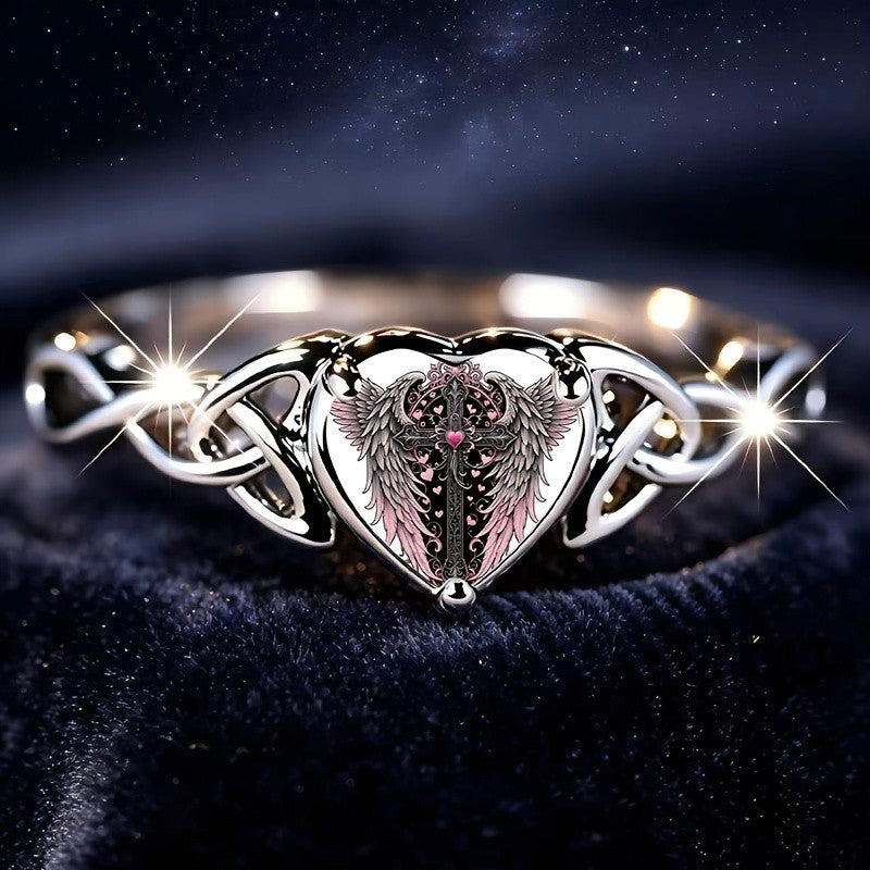 Celtic Knot Angel Heart Ring