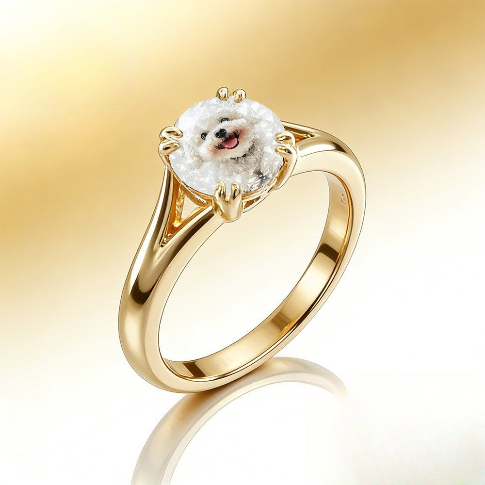 Fluffy Puppy Photo Ring