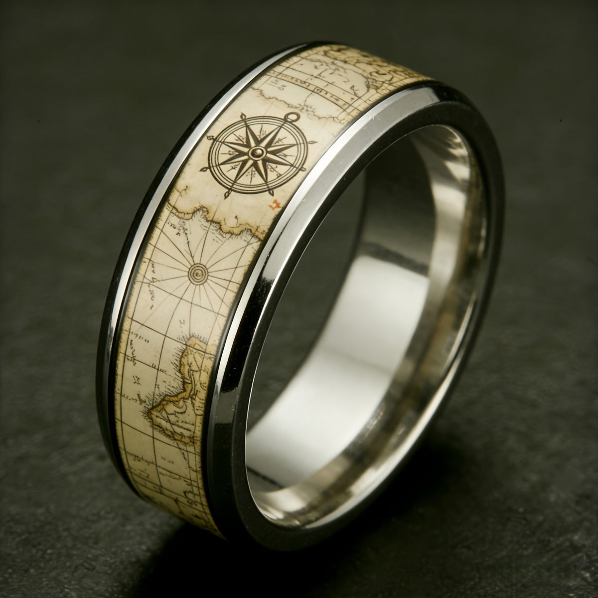 Compass Map Ring