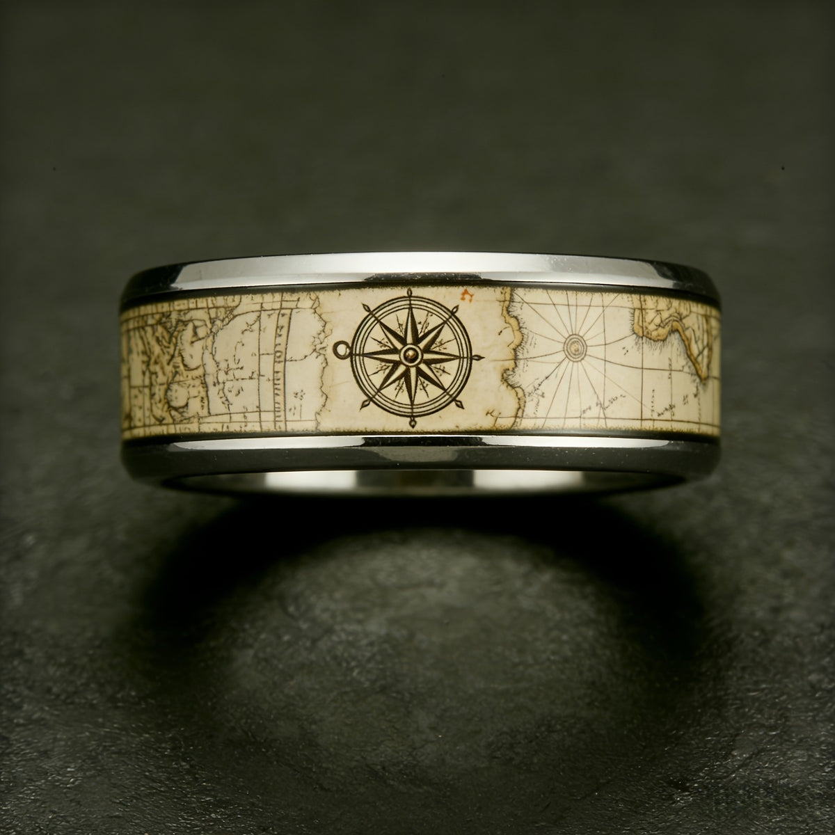 Compass Map Ring