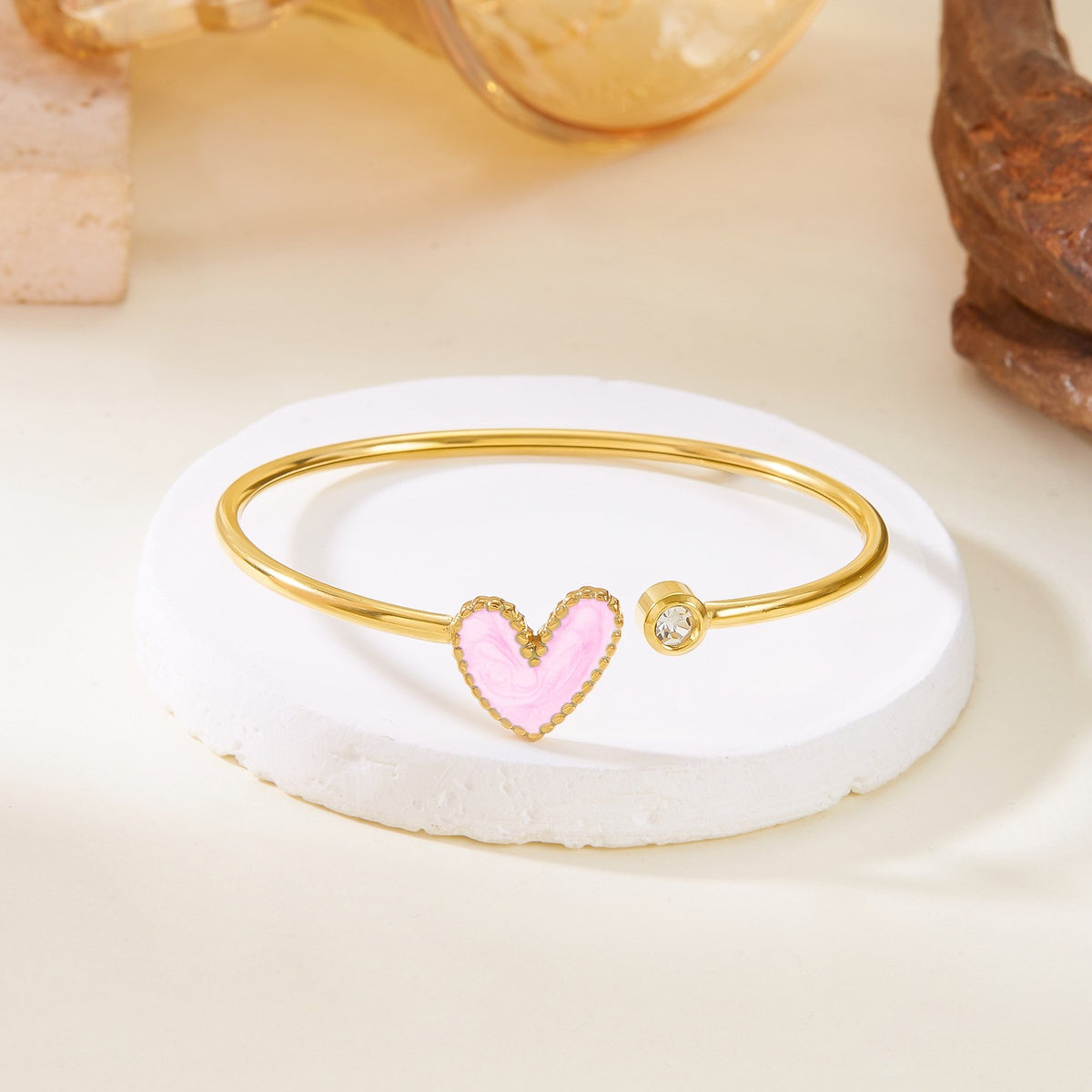 Red Heart Open Bangle