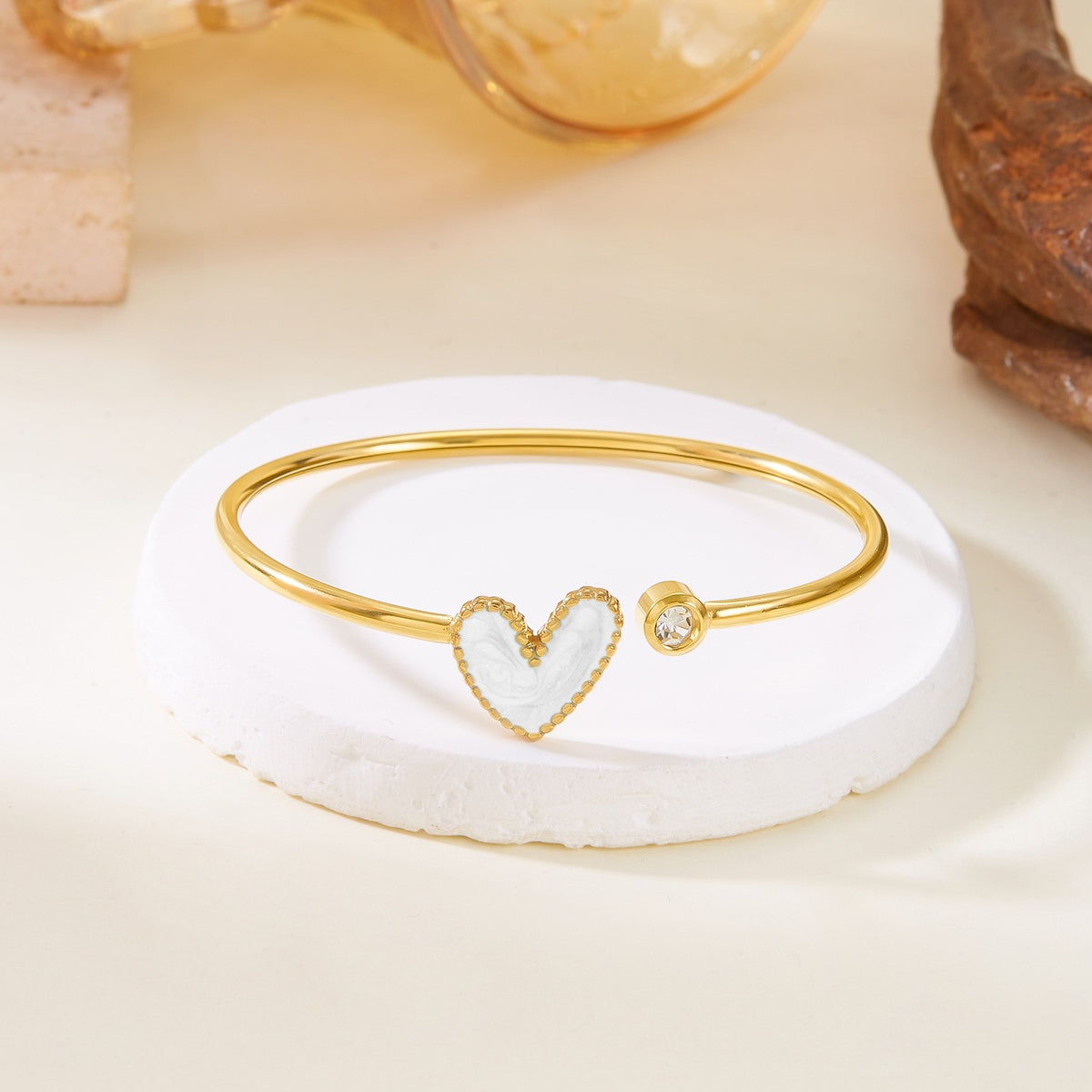 Red Heart Open Bangle