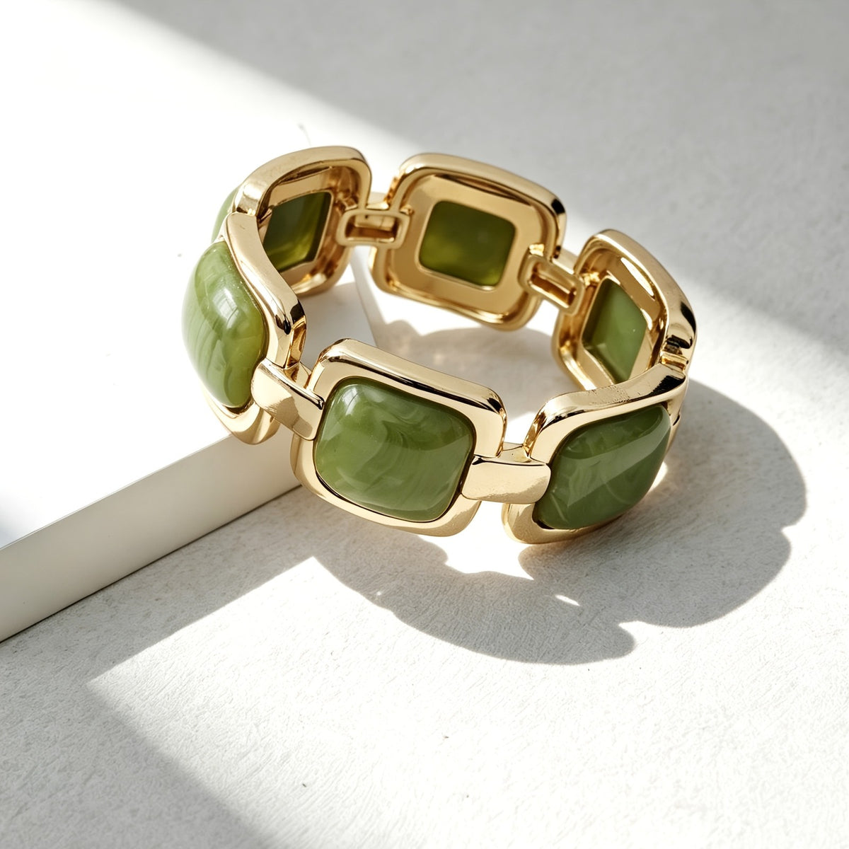 Square Resin Link Bangle