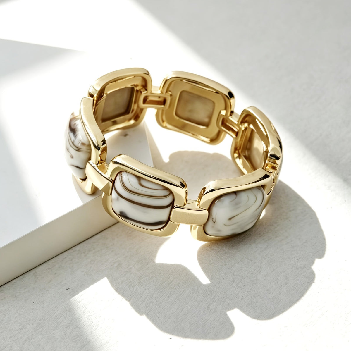 Square Resin Link Bangle