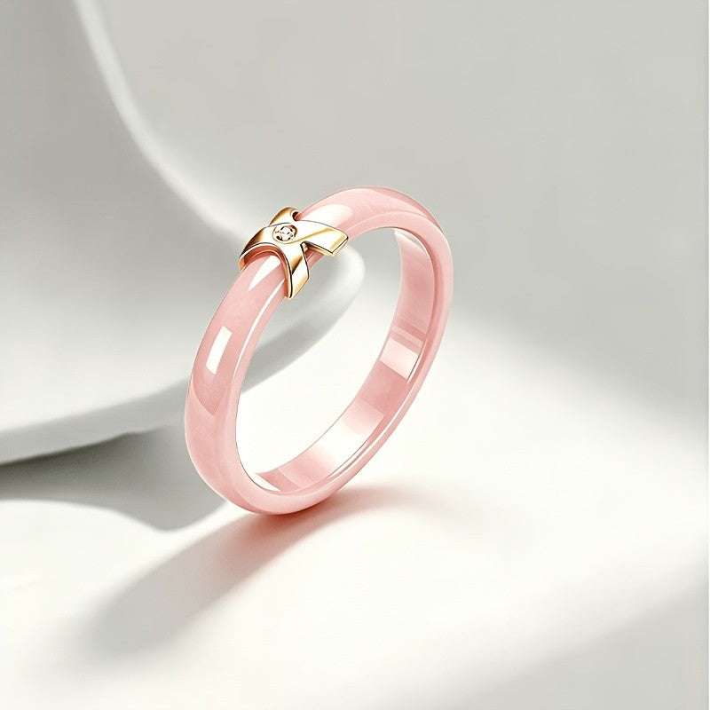 Ceramic X Shape Ring