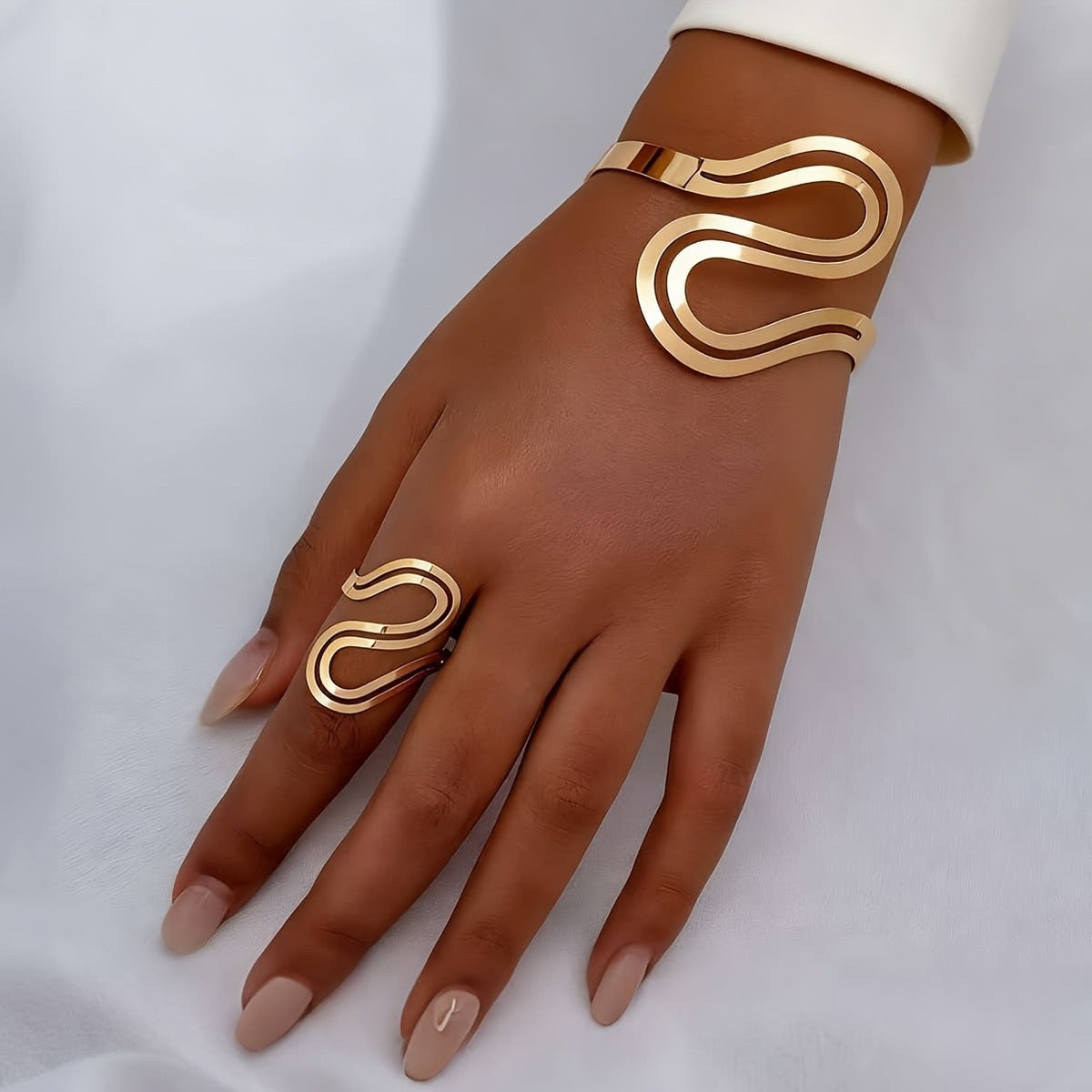 Leopard Twist Bracelet & Ring Set