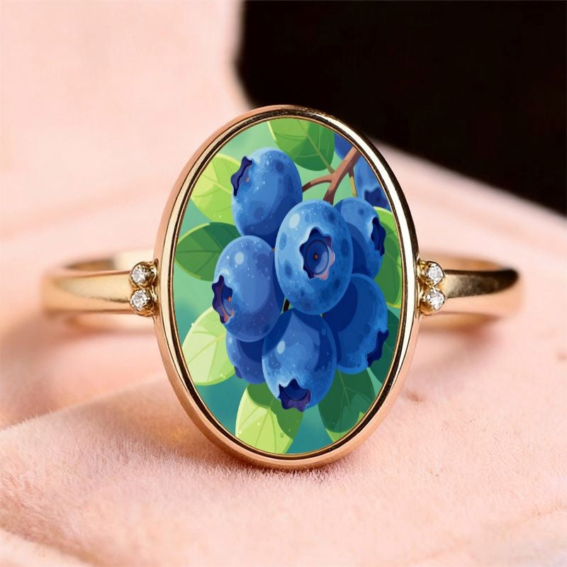 Blueberry Oval Ring