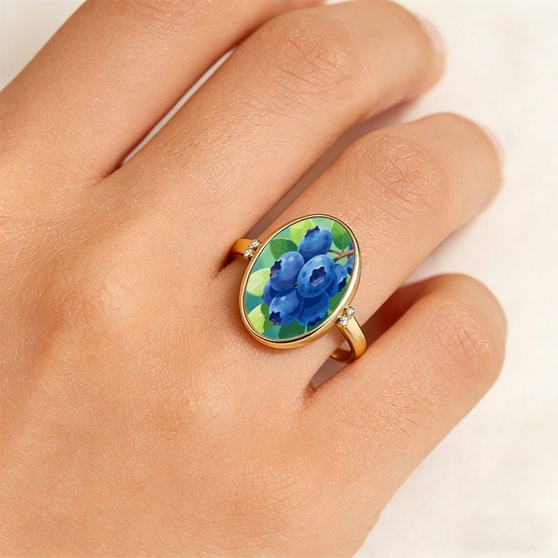 Blueberry Oval Ring