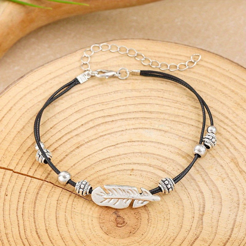 Feather Charm Anklet