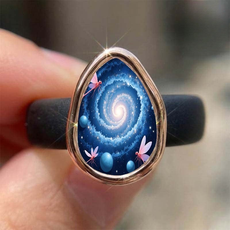 Teardrop Galaxy Dragonfly Ring