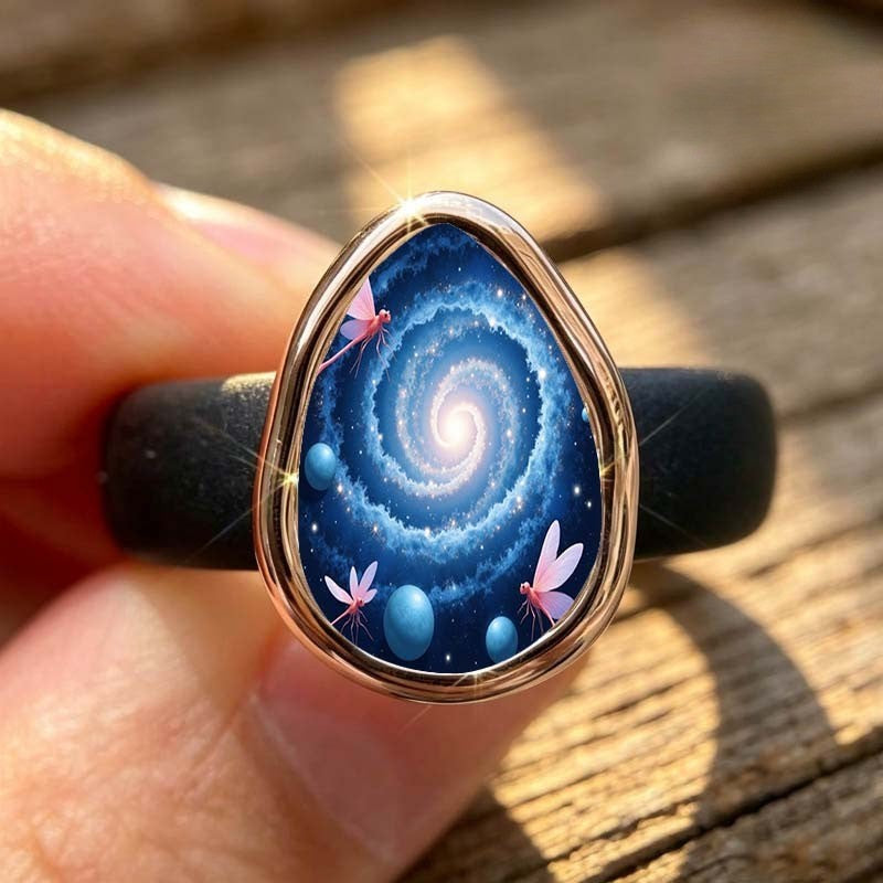 Teardrop Galaxy Dragonfly Ring