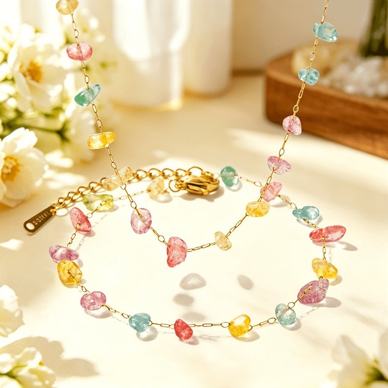 Multicolor Natural Stone Y-Necklace