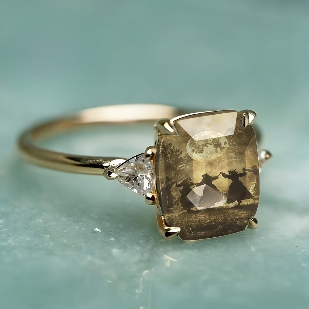 Moonlit Dance Rectangular Ring