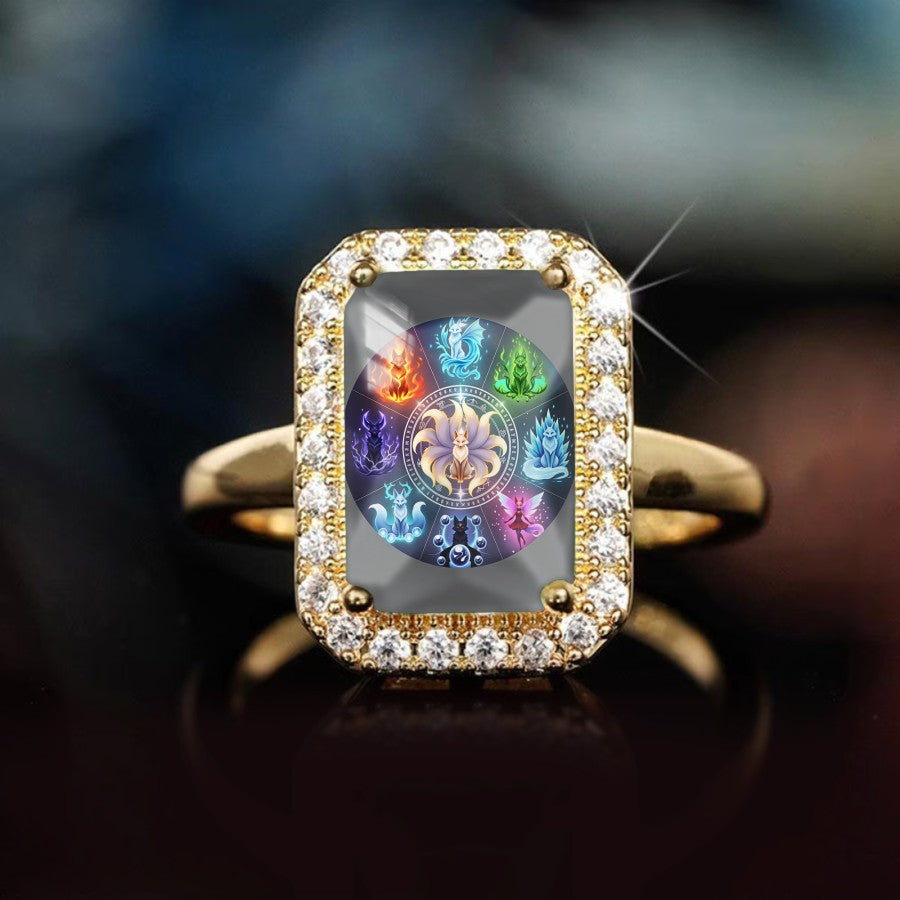 Colorful Fox Spirit Ring