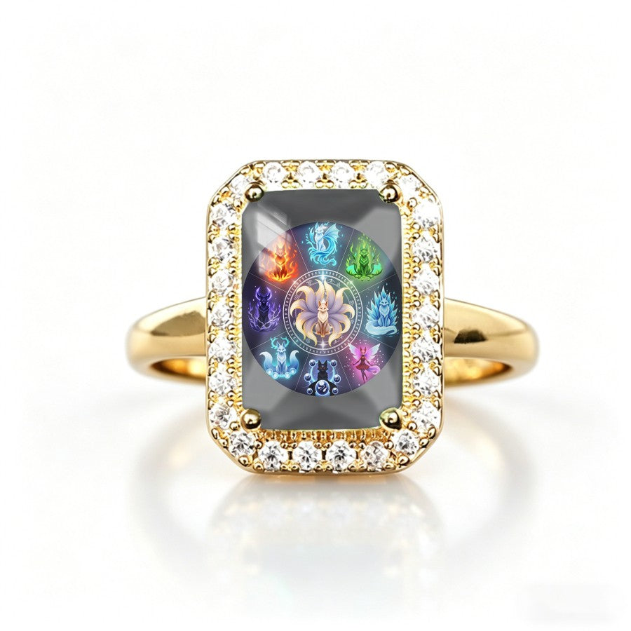 Colorful Fox Spirit Ring