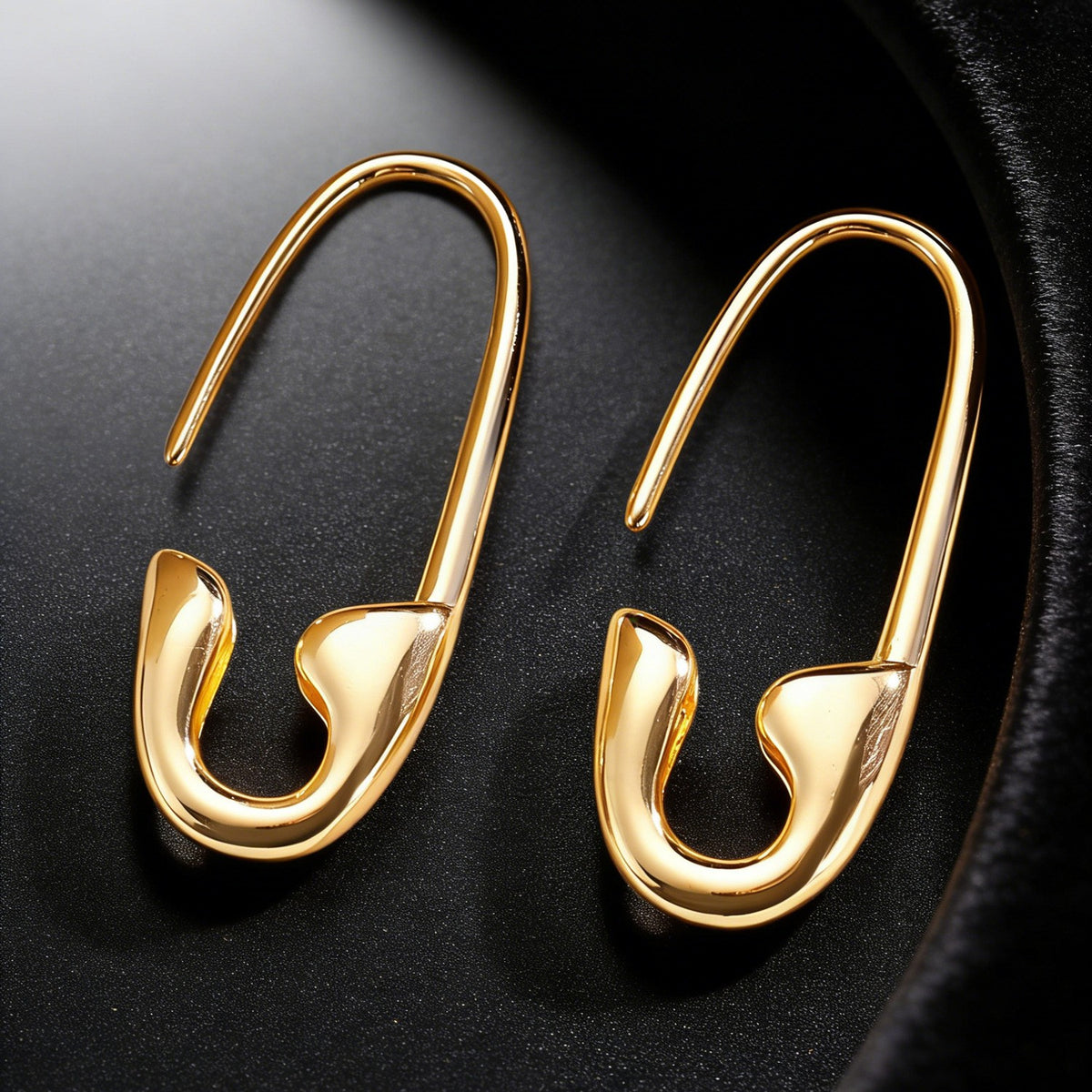 Safety Pin Hoop Earrings