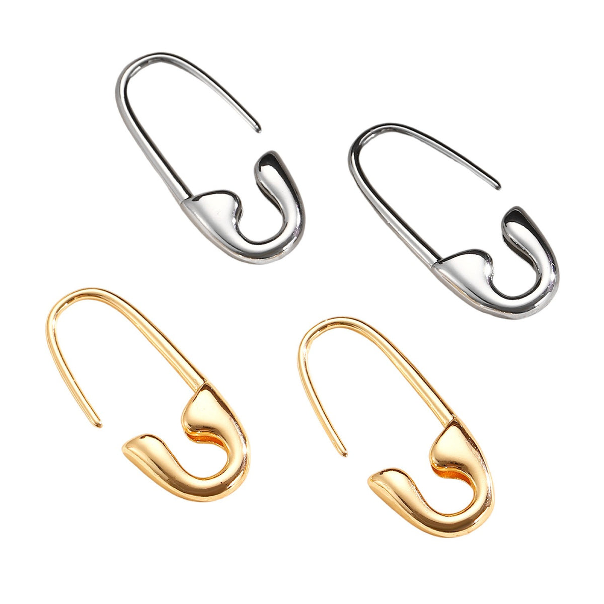 Safety Pin Hoop Earrings