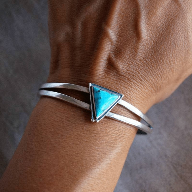 Turquoise Triangle Cuff Bracelet