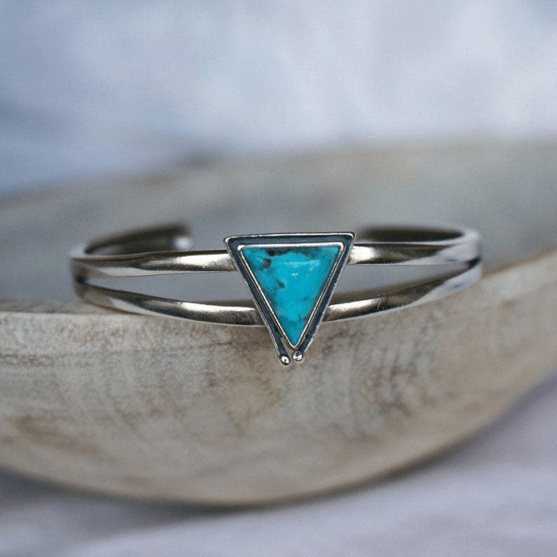 Turquoise Triangle Cuff Bracelet