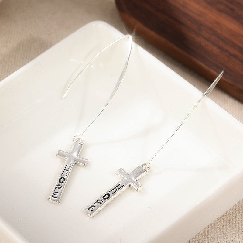 Hope Cross Earrings