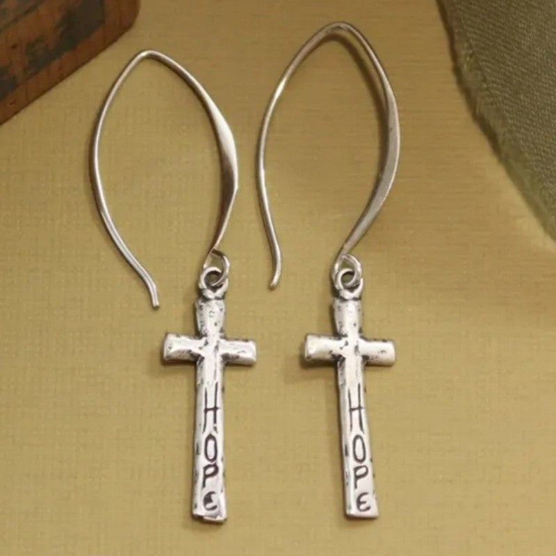 Hope Cross Earrings