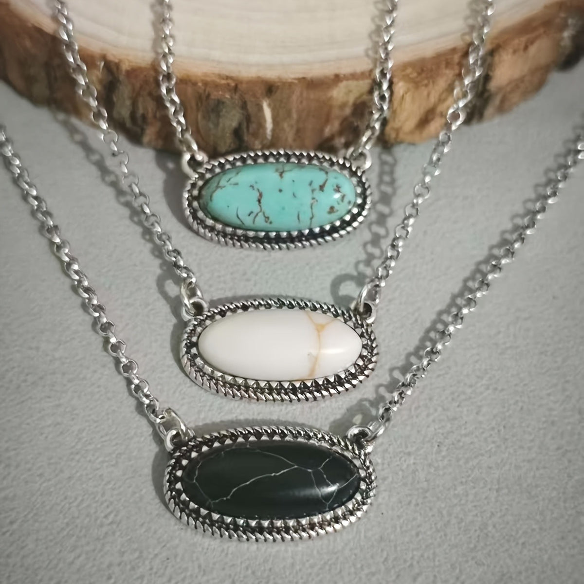 Turquoise Rope Edge Necklace