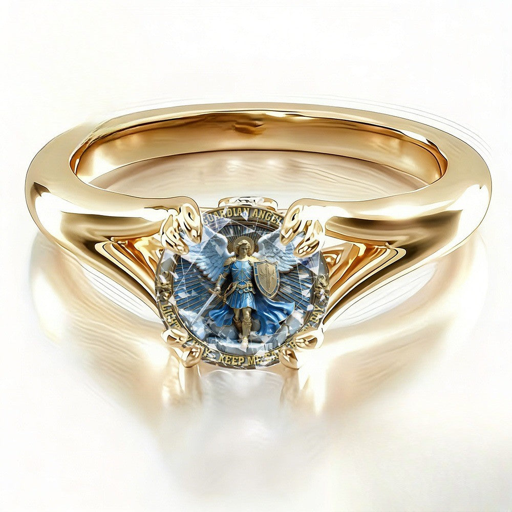 Guardian Angel Sword & Shield Ring