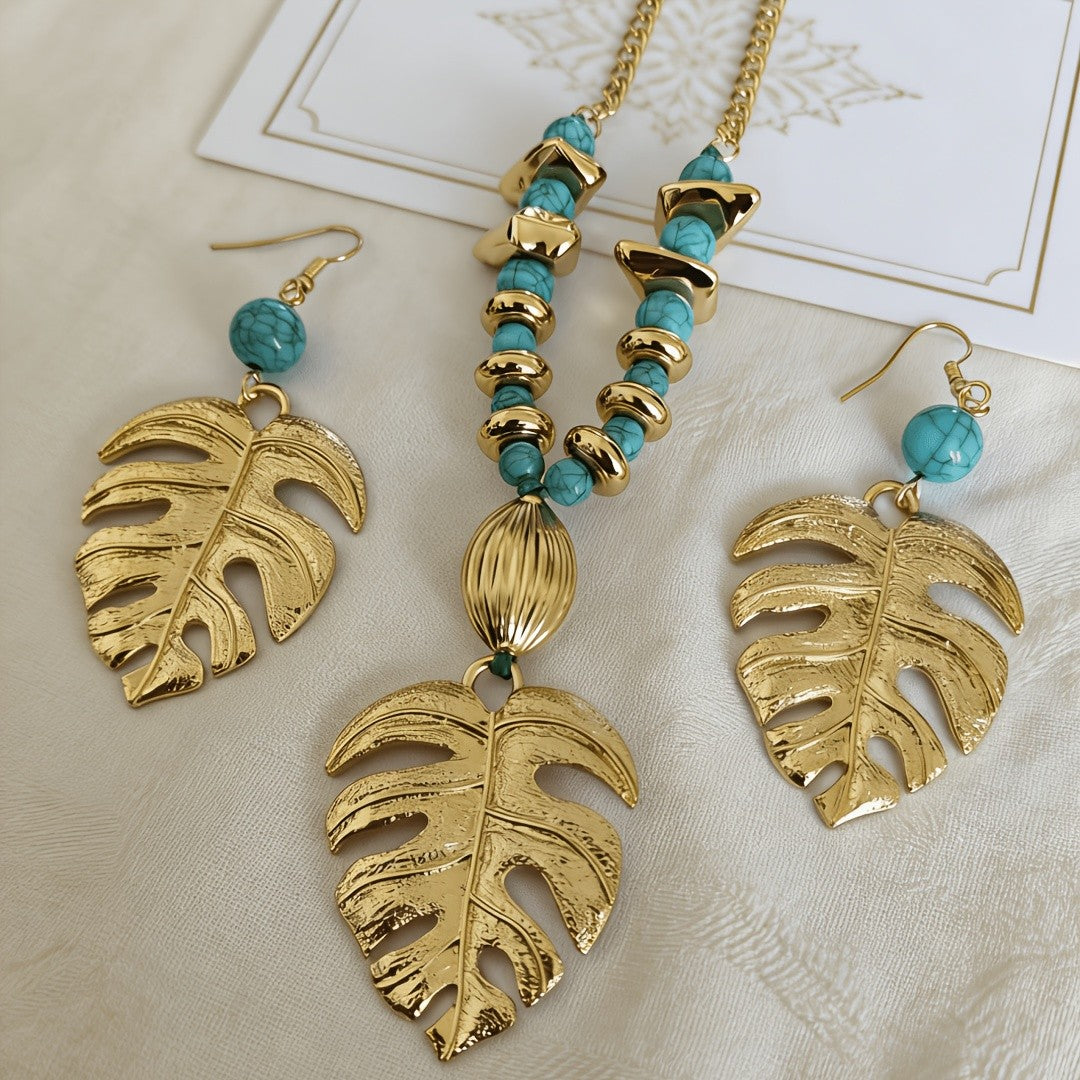 Monstera Leaf Jewelry Set