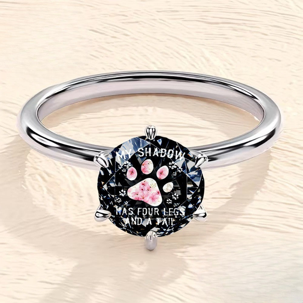 Paw Print Shadow Ring
