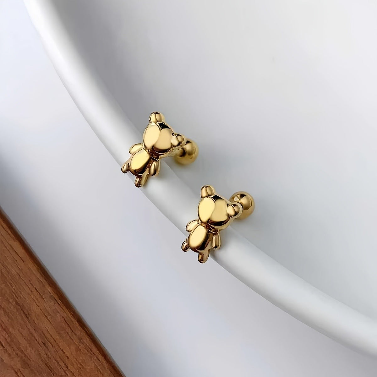 Polished Bear Earrings