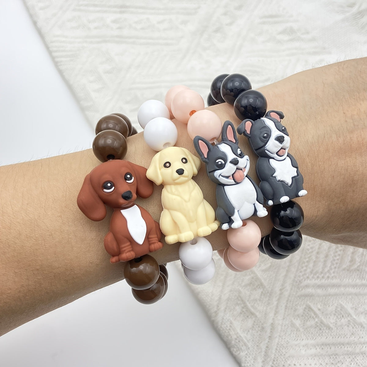 Grey Dog Charm Bracelet