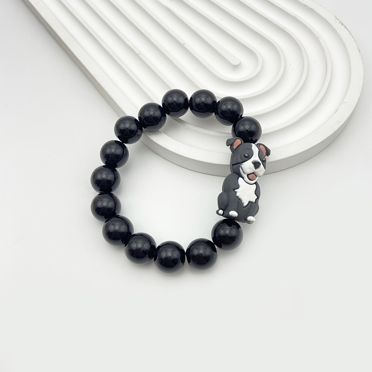 Grey Dog Charm Bracelet