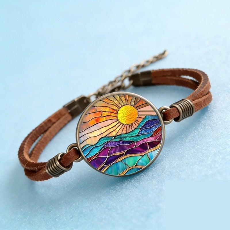 Sunrise Mountain Landscape Bracelet