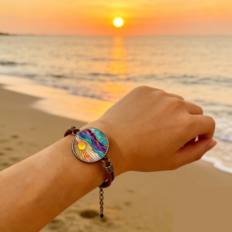 Sunrise Mountain Landscape Bracelet