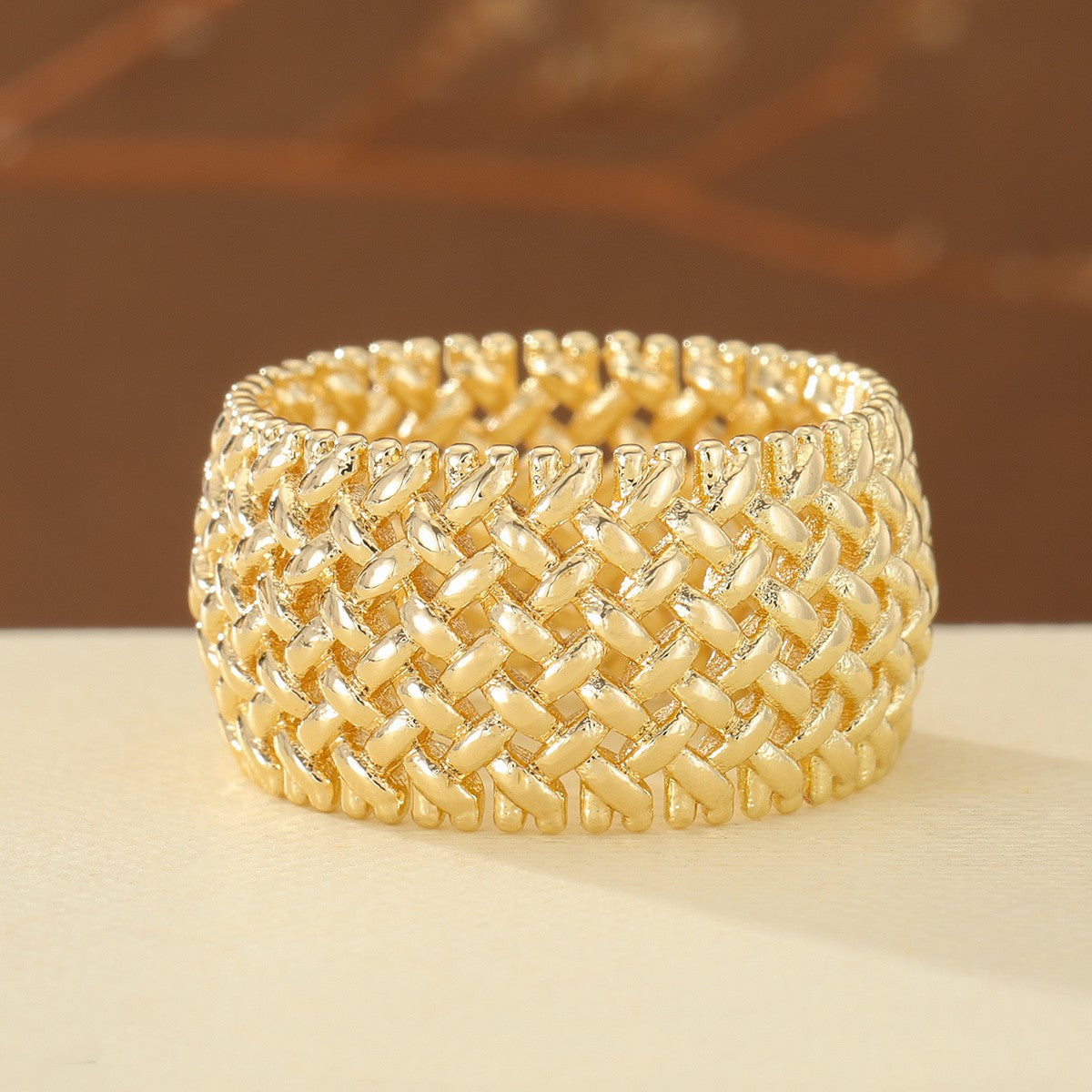 Interwoven Wide Ring