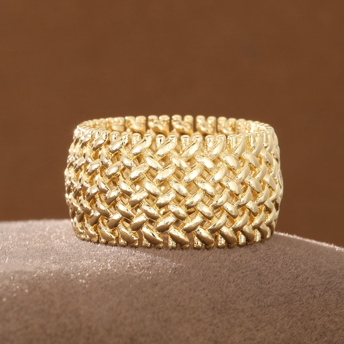 Interwoven Wide Ring