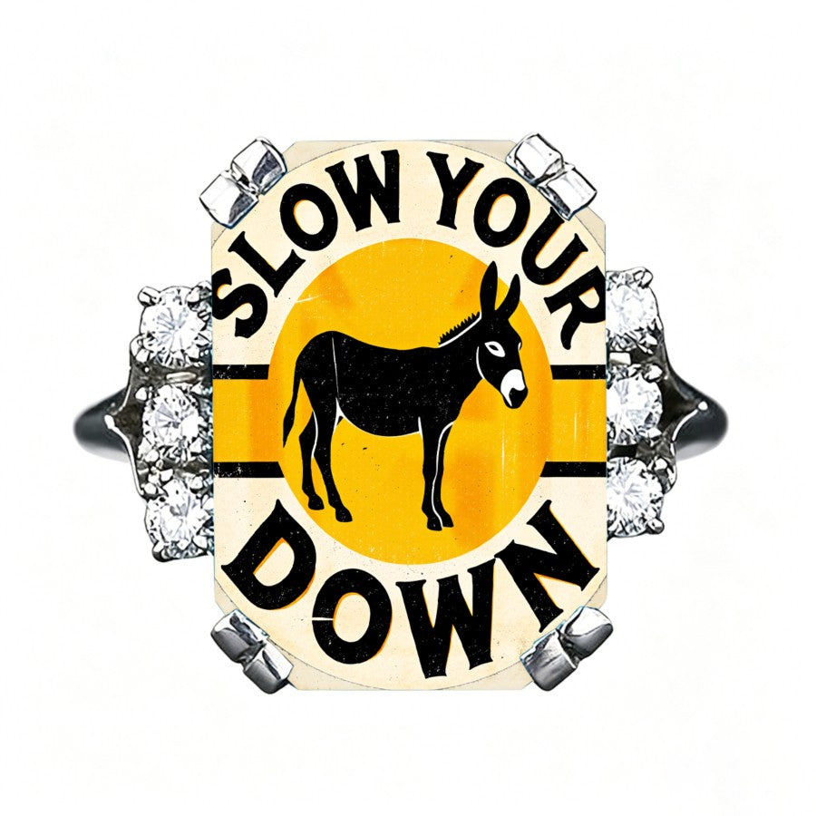Donkey Square Statement Ring