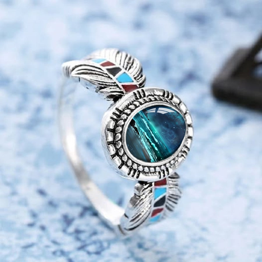 Ocean Wave Oval Ring