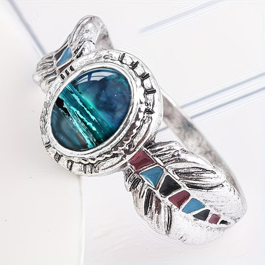 Ocean Wave Oval Ring