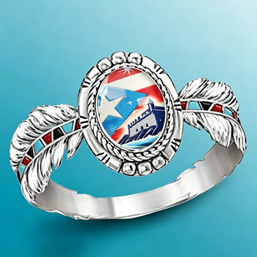 Puerto Rico Flag Oval Ring