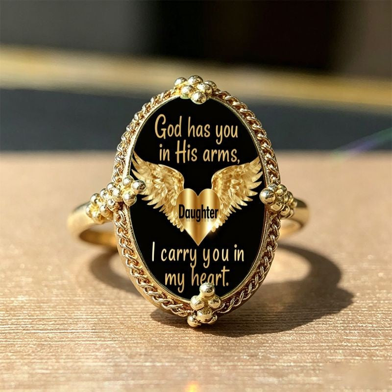 Winged Heart Memorial Ring