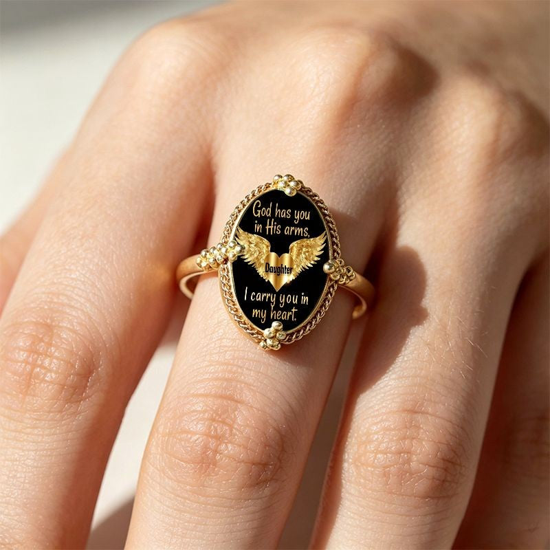 Winged Heart Memorial Ring