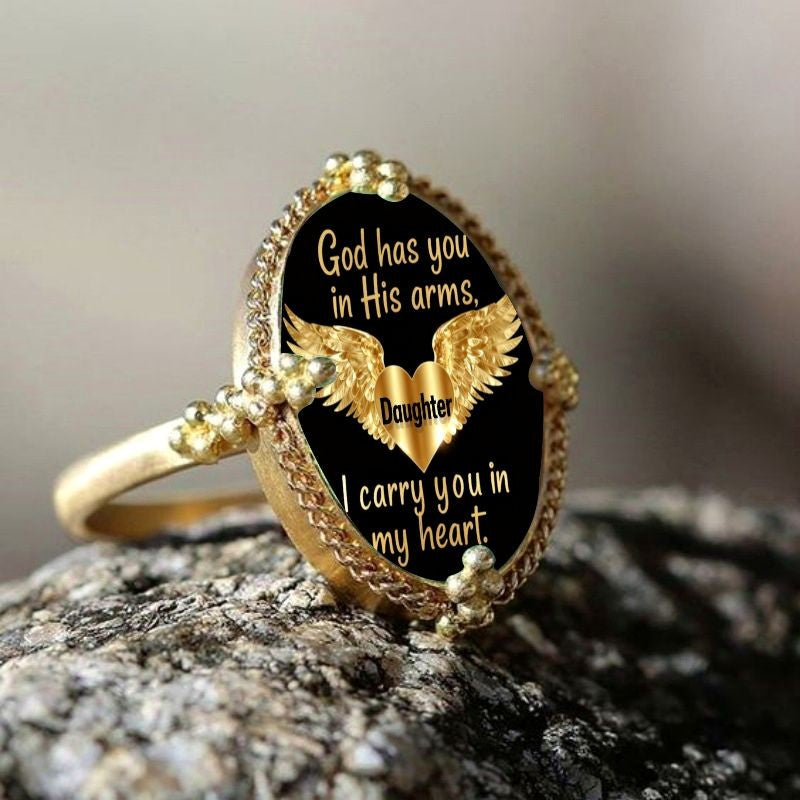 Winged Heart Memorial Ring
