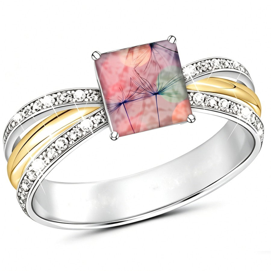Dandelion Seed Square Ring