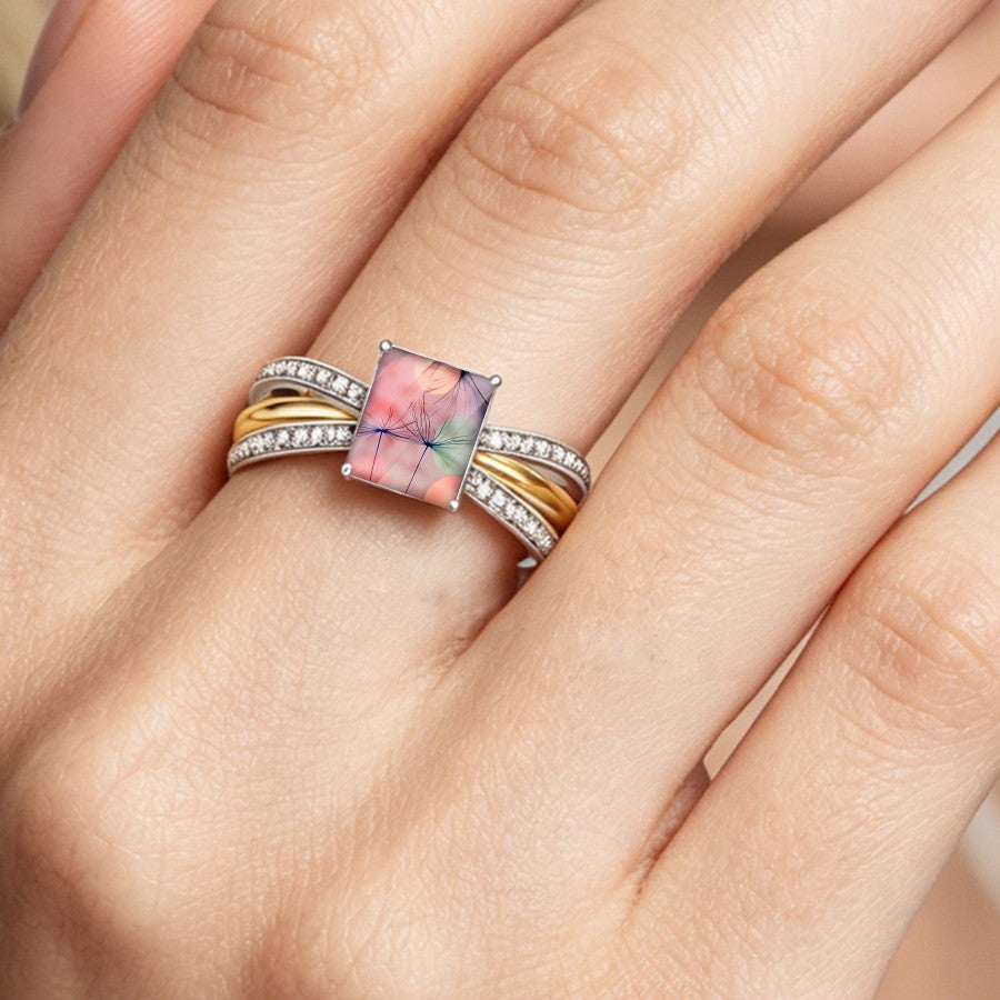 Dandelion Seed Square Ring