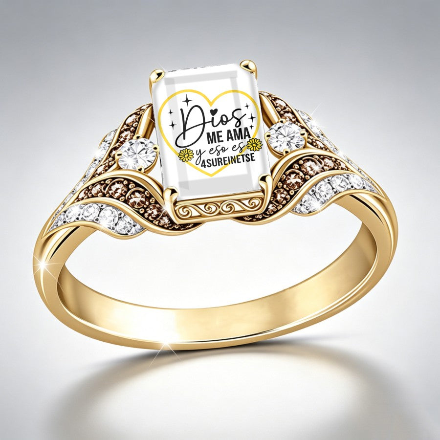God Loves Me Square Ring